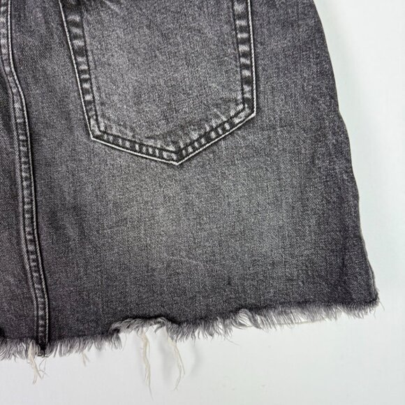 Abercrombie & Fitch Zoe Natural Rise Vintage A-Line Skirt Faded Black Size 27 4 - Picture 8 of 9
